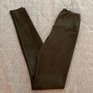 Wilfred Free Faux Suede Leggings XS Olive Green